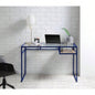 Yasin Glass Top Red Writing Desk