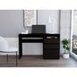 Kenai 3 Drawers Computer Desk, One Shelf, Black
