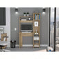 Desk, Five Shelves, Two Superior Shelves, Light Oak