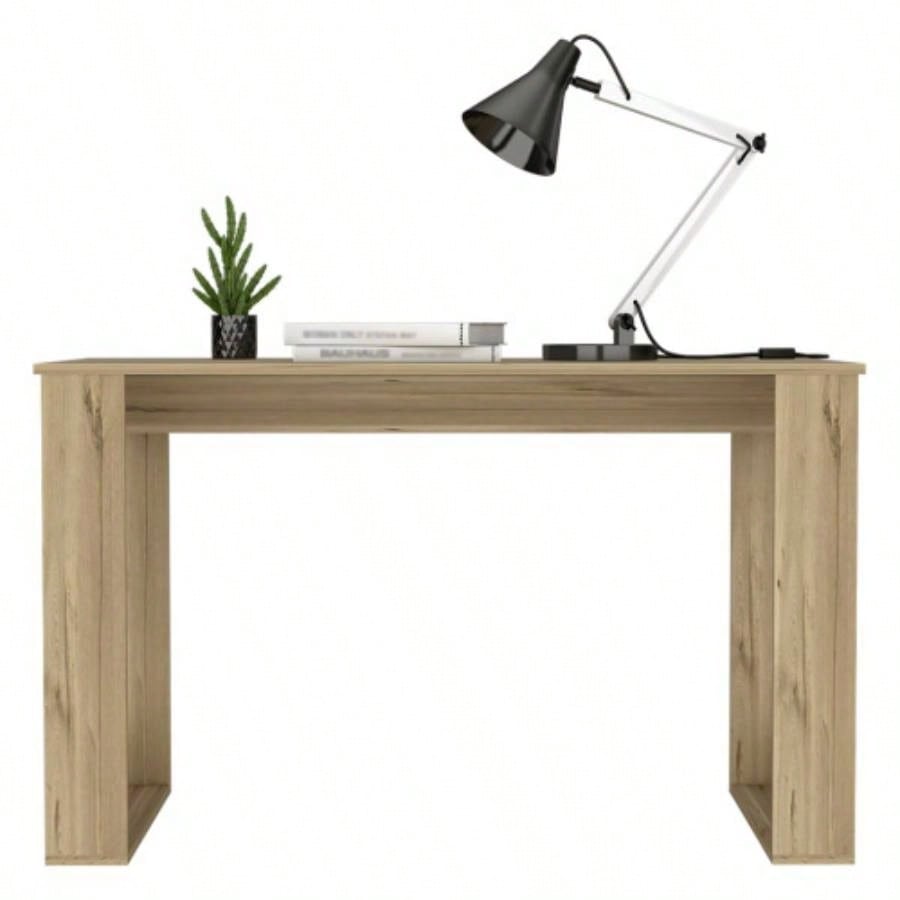 Computer Desk with Ample Worksurface and, Light Oak