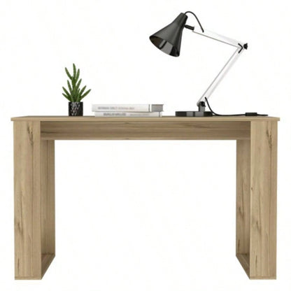 Computer Desk with Ample Worksurface and, Light Oak