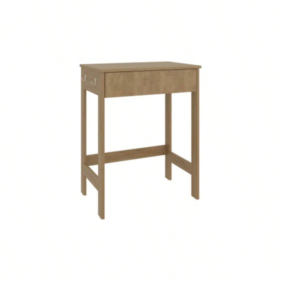 Computer Desk, 1 Drawer, 4, Natural Oak
