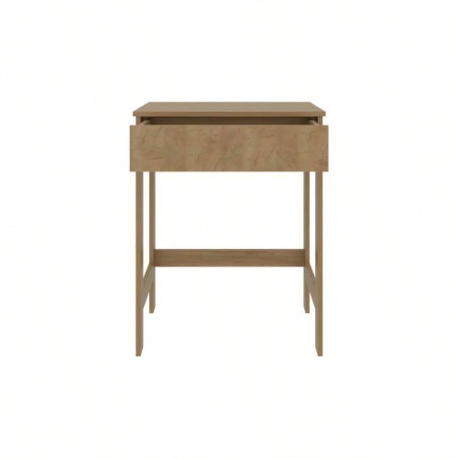Computer Desk, 1 Drawer, 4, Natural Oak
