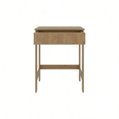 Computer Desk, 1 Drawer, 4, Natural Oak