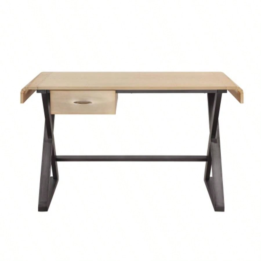 Danton Gold Aluminum Rectangular Writing Desk