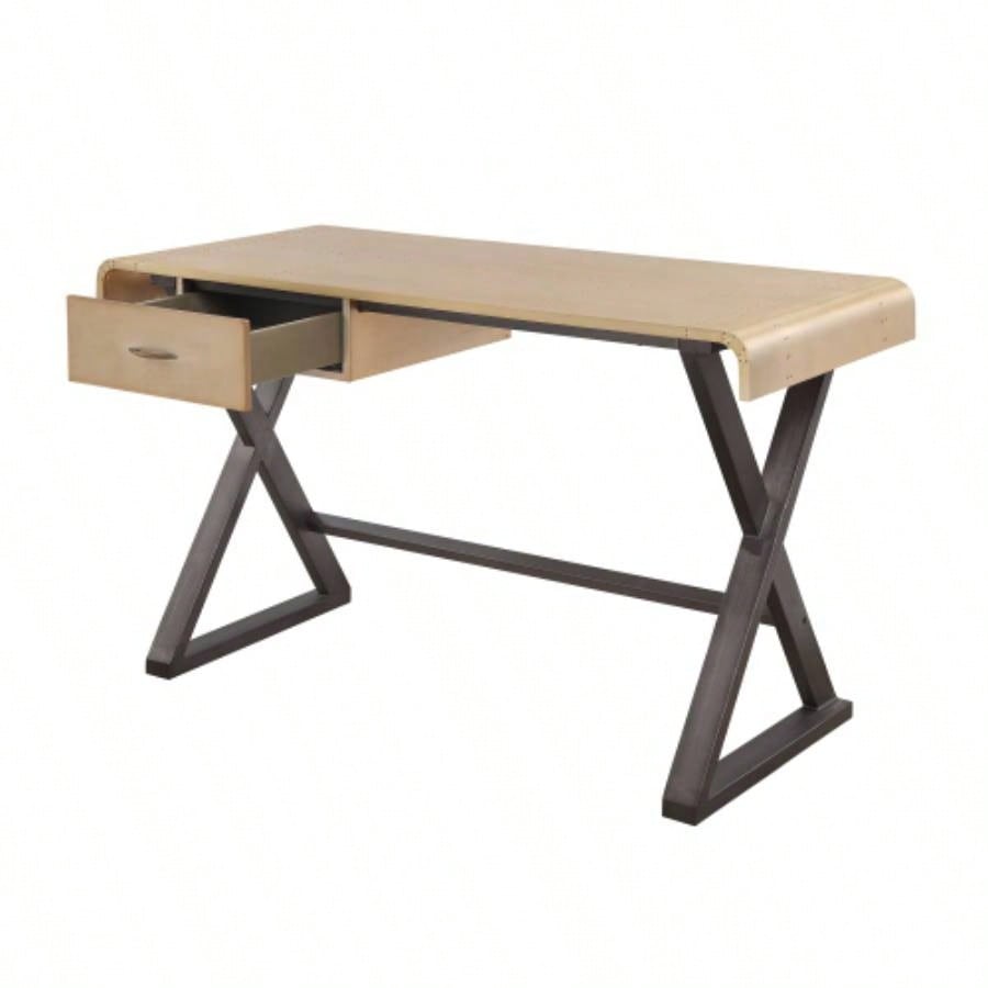 Danton Gold Aluminum Rectangular Writing Desk