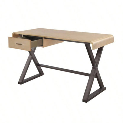 Danton Gold Aluminum Rectangular Writing Desk