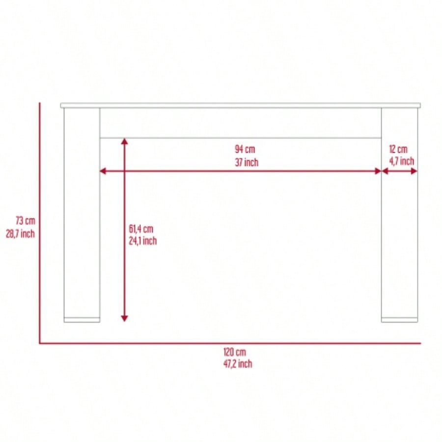 Lacey Rectangle Computer Desk Smokey Oak