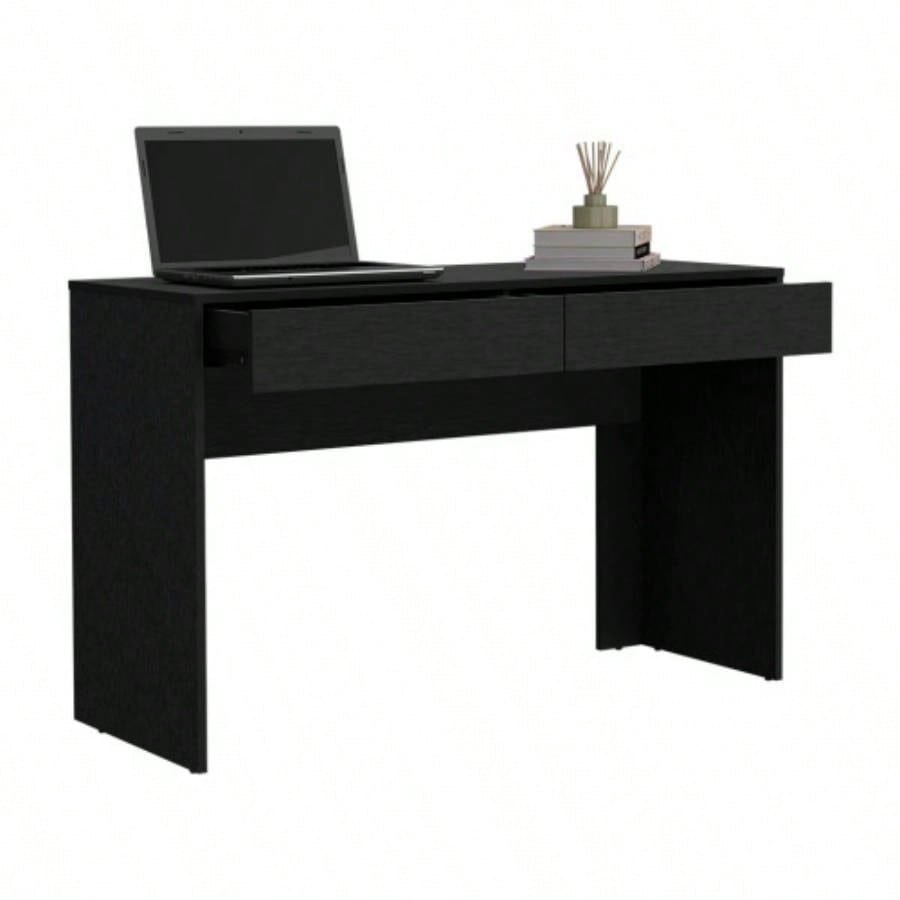 Computer Desk Aberdeen, Two Drawers, Black Wengue