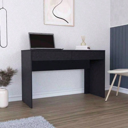 Computer Desk Aberdeen, Two Drawers, Black Wengue