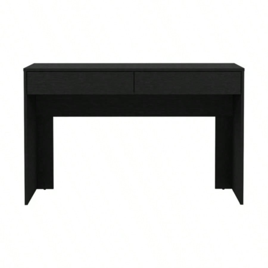 Computer Desk Aberdeen, Two Drawers, Black Wengue