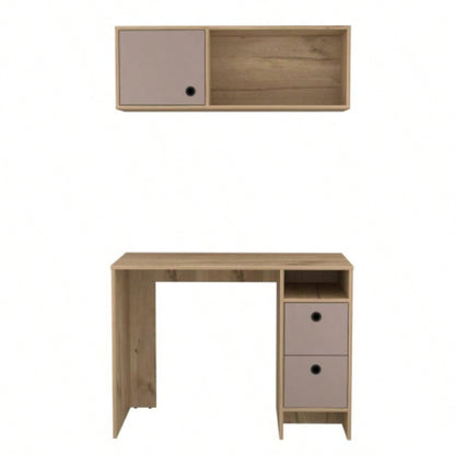 Office Set Budest, Office, Light Oak/ Taupe