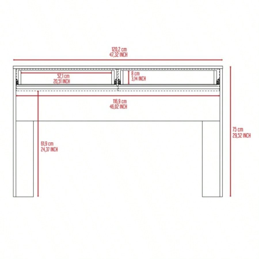 Black Wengue 2 - Drawer Computer Desk