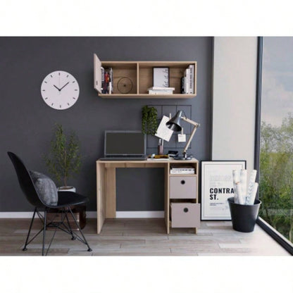 Office Set Budest, Office, Light Oak/ Taupe