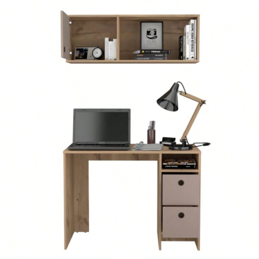 Office Set Budest, Office, Light Oak/ Taupe