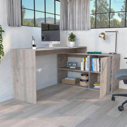 L - Shaped Desk Desti, Office, Light Gray