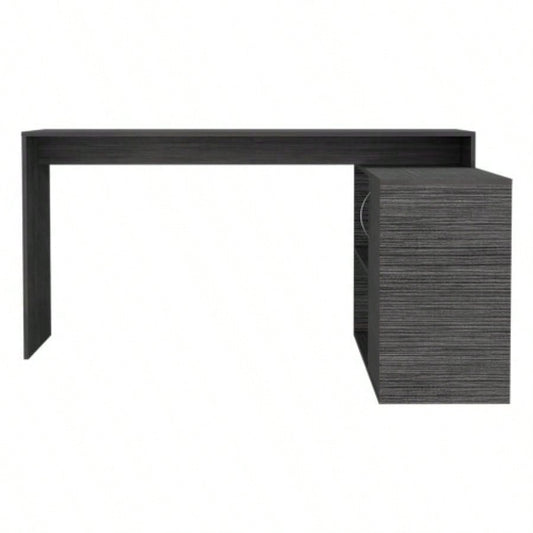 L - Shaped Desk Desti, Office, Smokey Oak