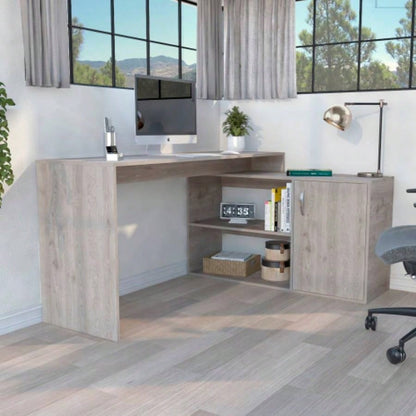 L - Shaped Desk Desti, Office, Light Gray