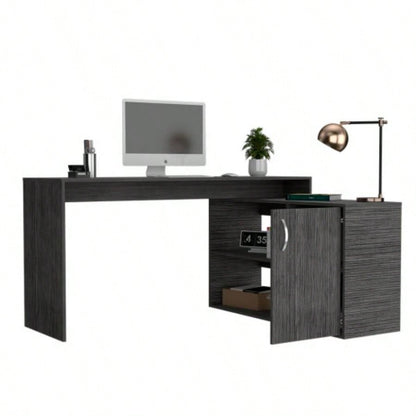 L - Shaped Desk Desti, Office, Smokey Oak