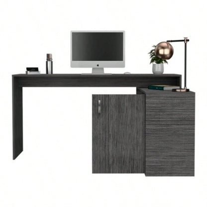 L - Shaped Desk Desti, Office, Smokey Oak