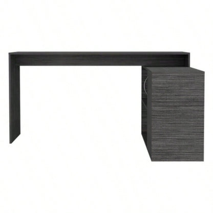 L - Shaped Desk Desti, Office, Smokey Oak