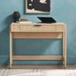 Transitional Reeded Lift - Top Desk with Drawer - Oak