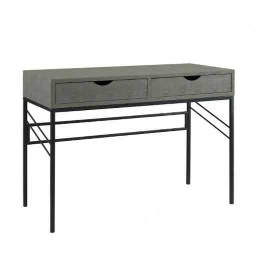 Contemporary Faux Shagreen Writing Desk -