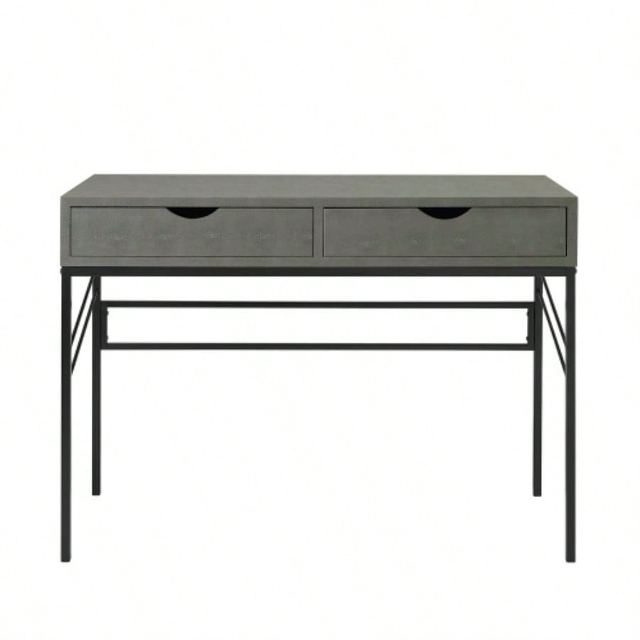 Contemporary Faux Shagreen Writing Desk -