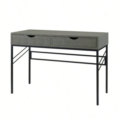 Contemporary Faux Shagreen Writing Desk -