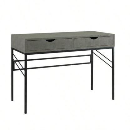 Contemporary Faux Shagreen Writing Desk -