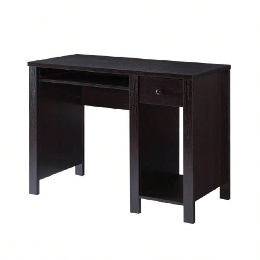 Student desk home office desk 39 Compact desk Writing Desk Laptop Desk Red Cocoa Espresso One drawer Keyboard Drawer Wooden Knob