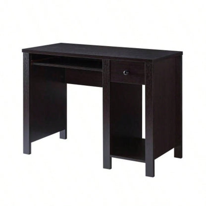 Student desk home office desk 39 Compact desk Writing Desk Laptop Desk Red Cocoa Espresso One drawer Keyboard Drawer Wooden Knob