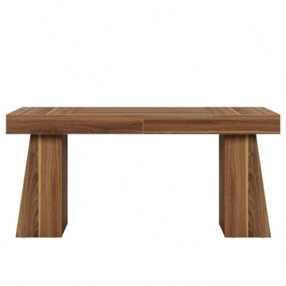 63 Modern Executive Desk, Large Home Office Computer Workstation with Sturdy Double Pedestal Base, Elegant Study Writing Table Business Gaming