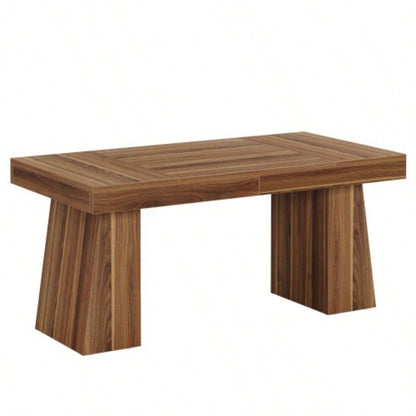 63 Modern Executive Desk, Large Home Office Computer Workstation with Sturdy Double Pedestal Base, Elegant Study Writing Table Business Gaming