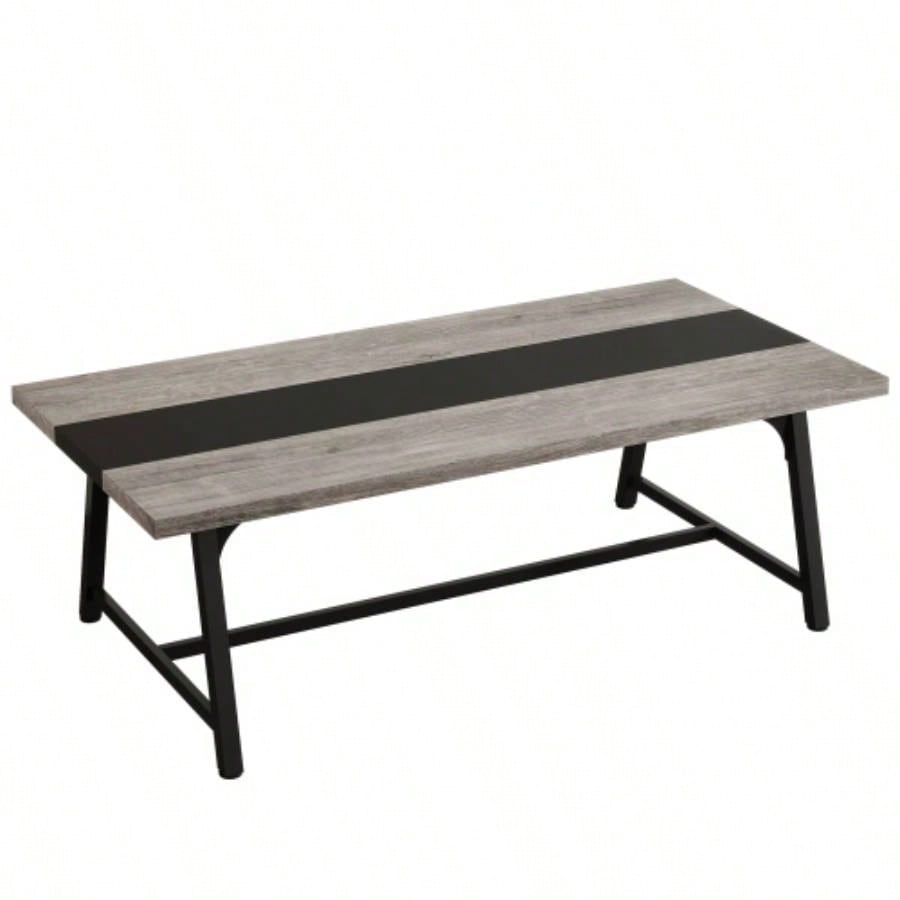 70.87 Modern Rectangular Conference Table 6 - 8 People, Office Executive Desk with Durable Metal Frame, Large Work Surface Boardroom Collaboration - Black