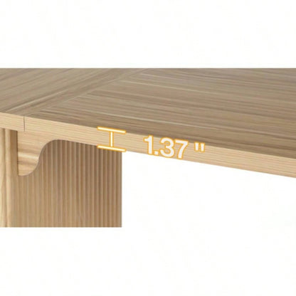 62 Modern Executive Desk, Large Home Office Computer Workstation with Sturdy Double Pedestal Base, Simple Rectangular Writing Study Table, Natural