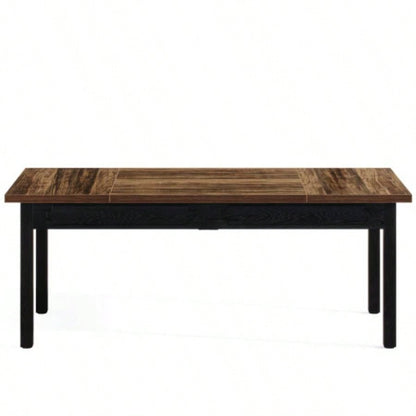 63 Executive Office Desk - Rustic Industrial Computer Table with Thick Wood Top, Large Writing Desk with Metal Frame Back Splash Home Office, Workstation, or Study - Rustic Brown Black