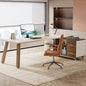 78. L - Shaped Executive Desk with 55 File Cabinet, Large Modern Computer Desk with Storage Shelves Drawers Home Office, Walnut White Workstation Furniture