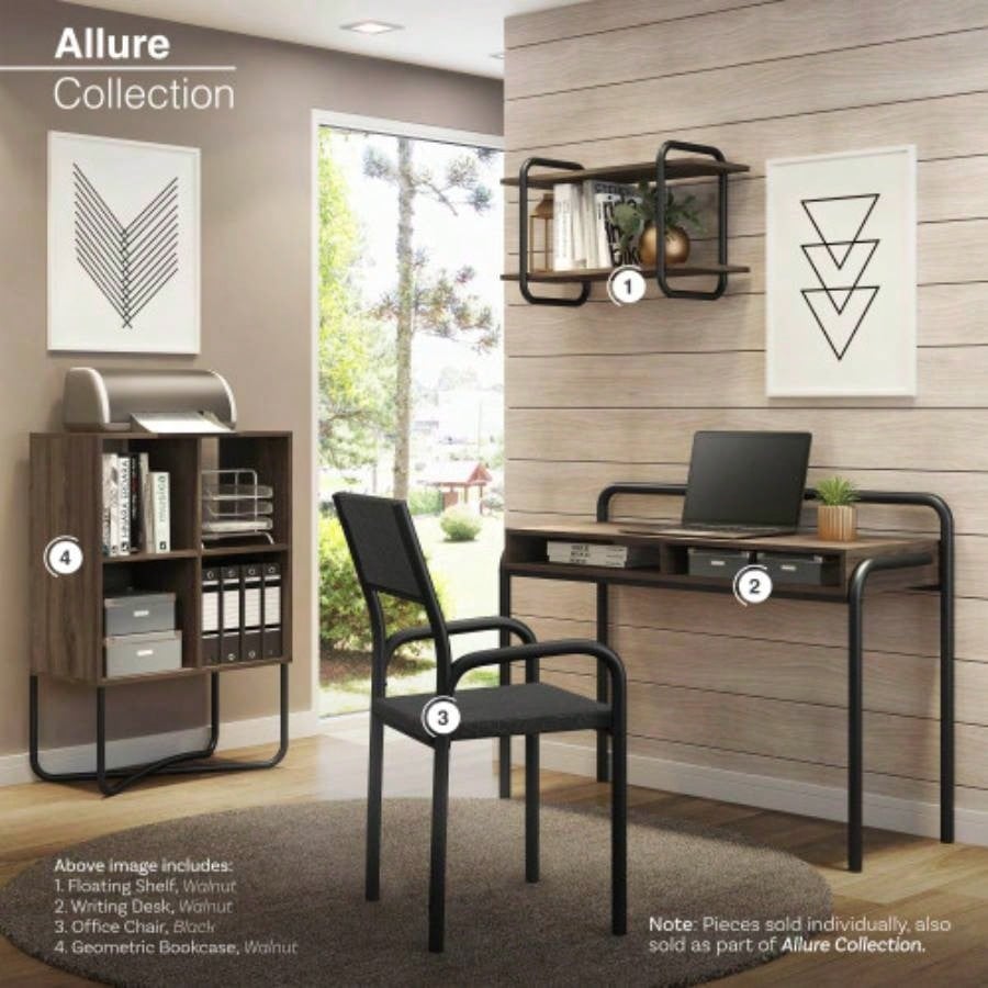 Techni Mobili Modern Classic Writing Desk, Walnut