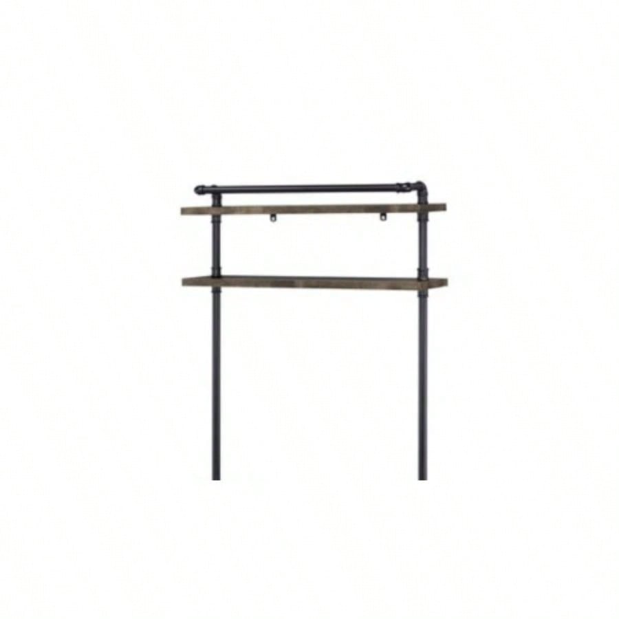 Ensata Rustic Oak Black Writing Desk