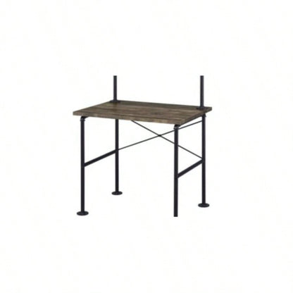 Ensata Rustic Oak Black Writing Desk