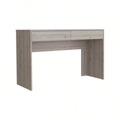 Computer Desk Aberdeen, Two Drawers, Light Gray