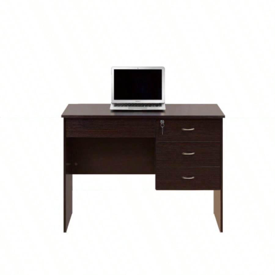 Three locking drawers on metal glides Student Desk Work Desk Modesty Panel Metal Bar Handles