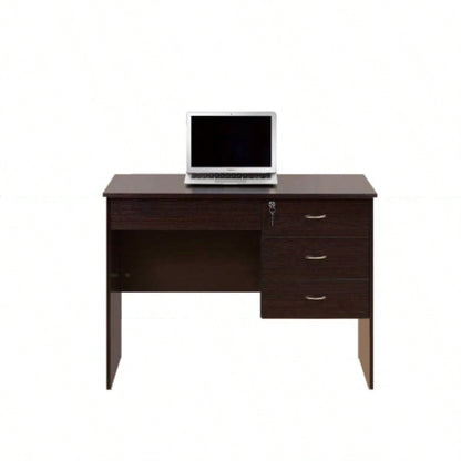 Three locking drawers on metal glides Student Desk Work Desk Modesty Panel Metal Bar Handles