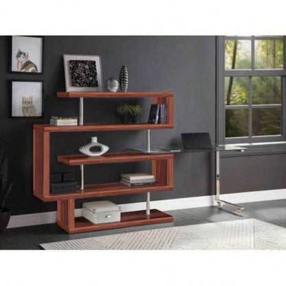 Buck Glass, High Gloss Writing Desk with Shelf