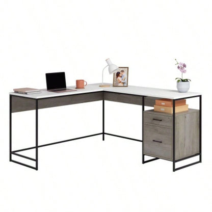 L - Shaped Desk, Brown