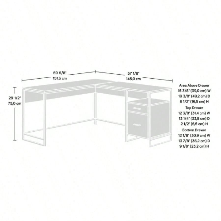 L - Shaped Desk, Brown