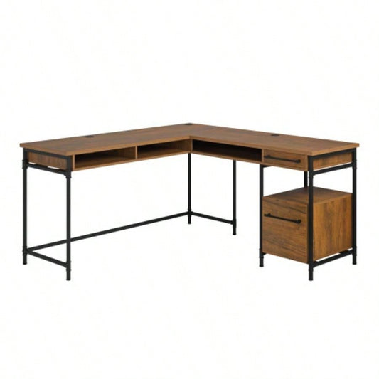 L - Shaped Desk, Brown