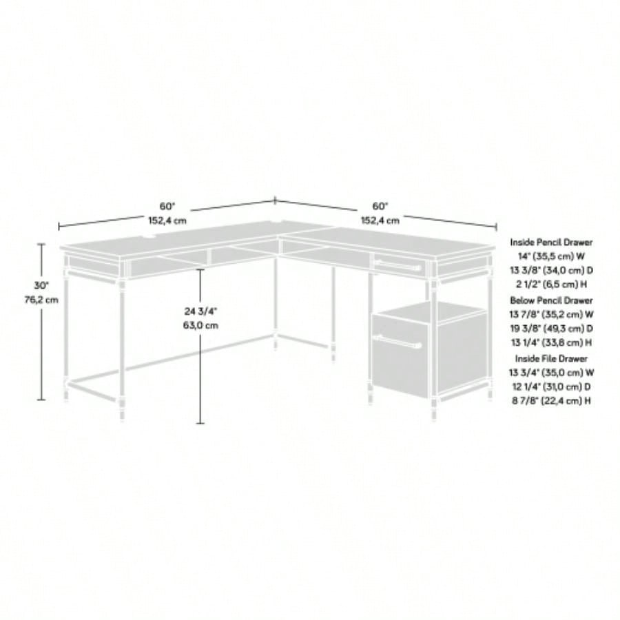 L - Shaped Desk, Brown