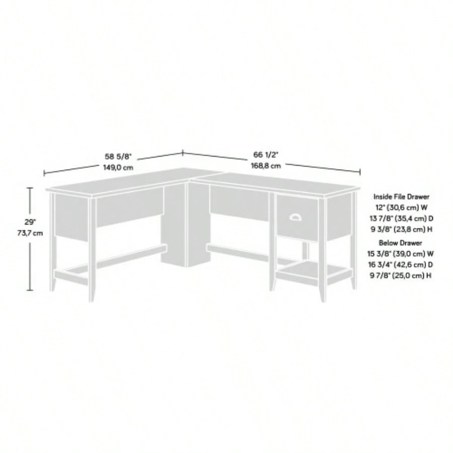 L - Shaped Desk, Brown